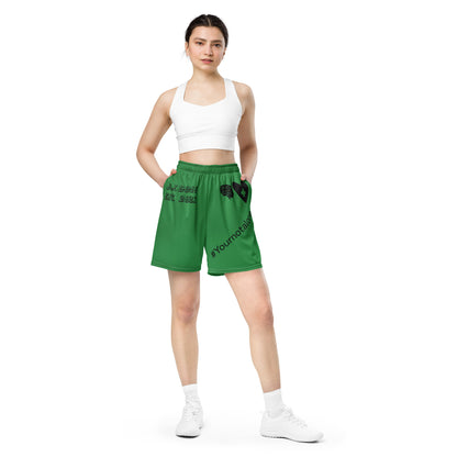 D.J. Domo "Mental Health yournotalone" Unisex Mesh Shorts Green/Black