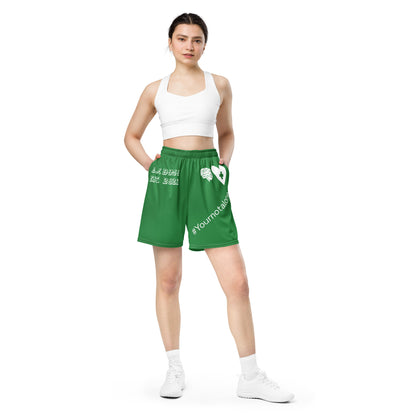 D.J. Domo "Mental Health yournotalone" Unisex Mesh Shorts Green/White