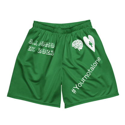 D.J. Domo "Mental Health yournotalone" Unisex Mesh Shorts Green/White