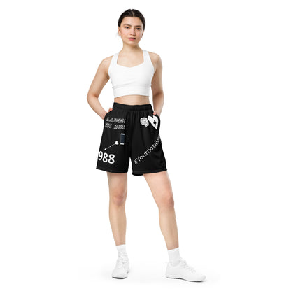 D.J. Domo "Mental Health 988" Unisex Mesh Shorts Black/White