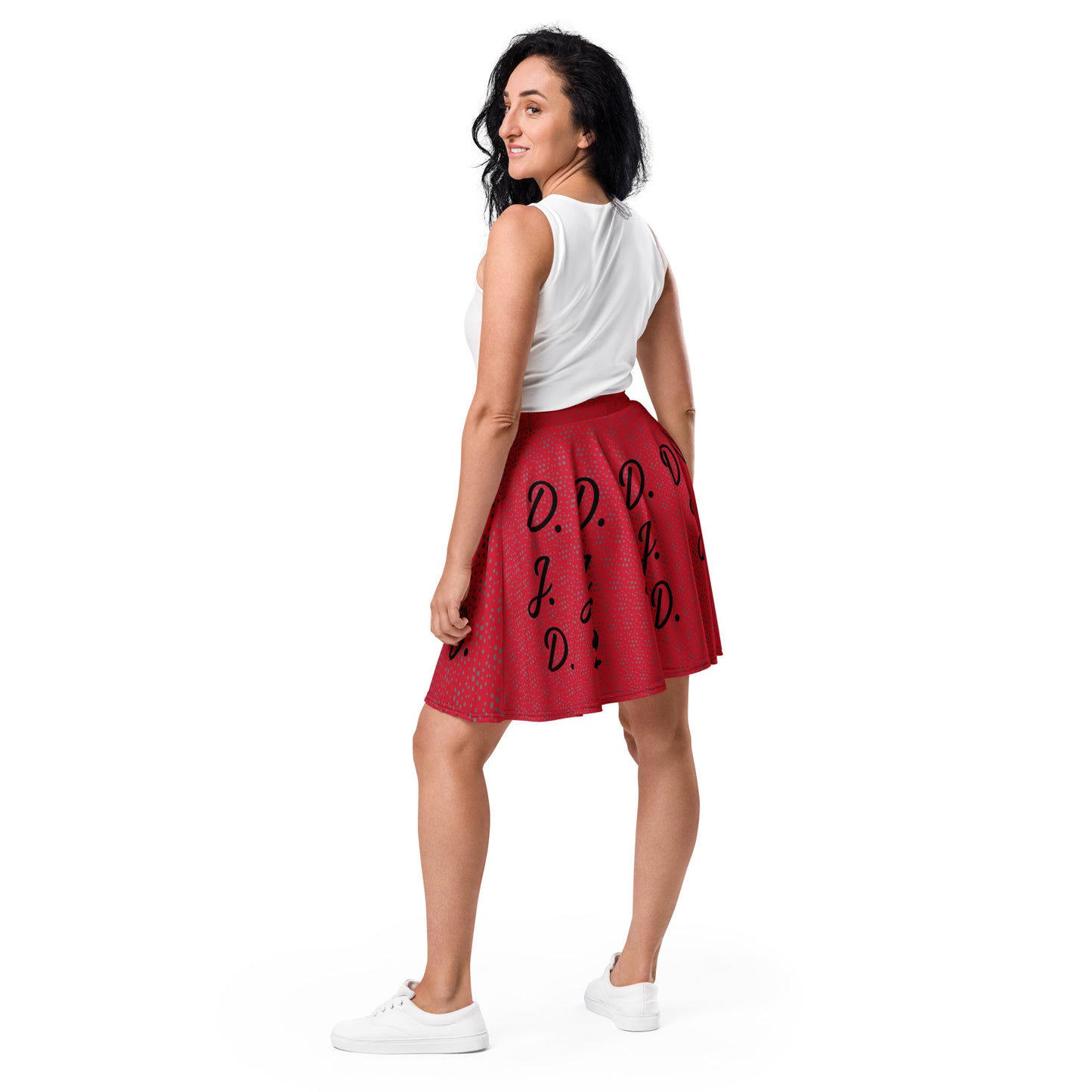 D.J. Domo "D.J.D." Skater Skirt Dots/Red/Black