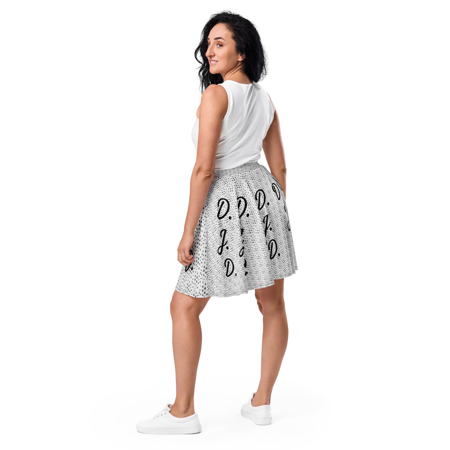 D.J. Domo "D.J.D." Skater Skirt Dots/White/Black