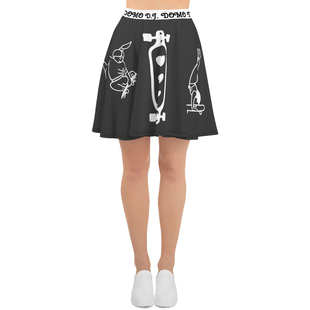 D.J. Domo Skater Skirt Black/White