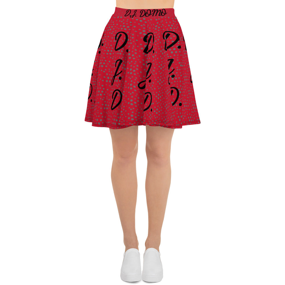 D.J. Domo "D.J.D." Skater Skirt Dots/Red/Black