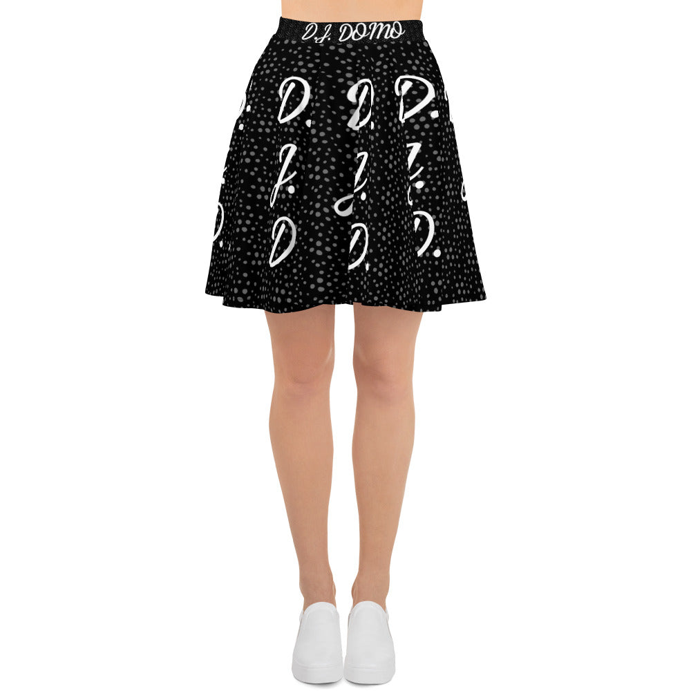 D.J. Domo "D.J.D." Skater Skirt Dots/Black/White