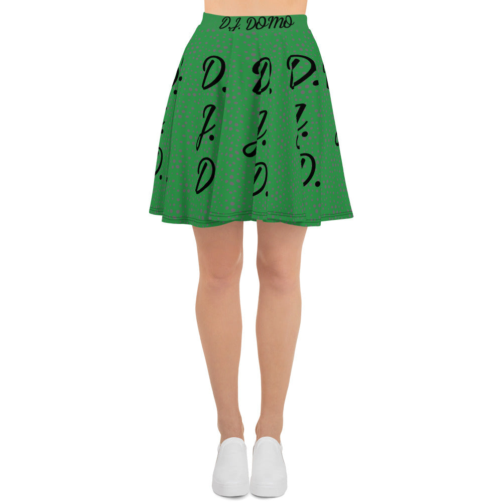 D.J. Domo "D.J.D." Skater Skirt Green/Black