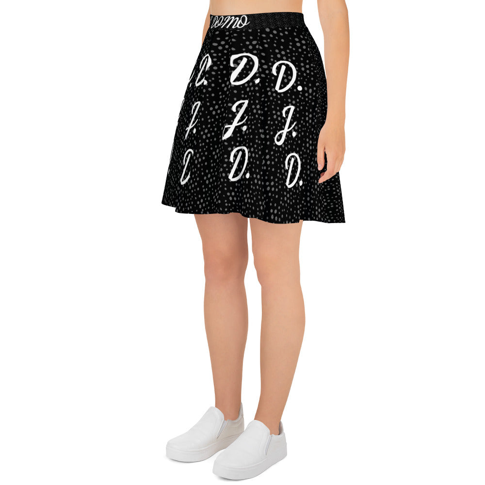 D.J. Domo "D.J.D." Skater Skirt Dots/Black/White