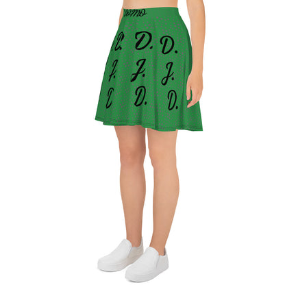 D.J. Domo "D.J.D." Skater Skirt Green/Black