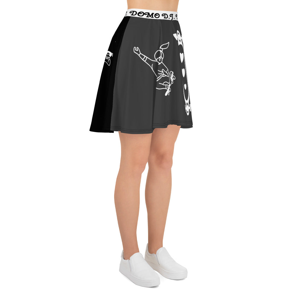 D.J. Domo Skater Skirt Black/White