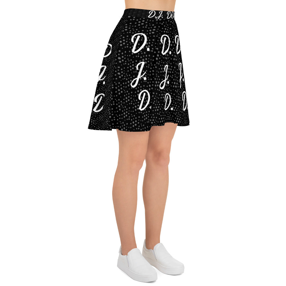 D.J. Domo "D.J.D." Skater Skirt Dots/Black/White