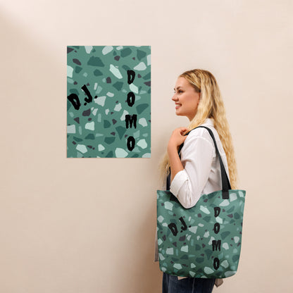 D.J. Domo "Green Shapes" Tote Bag