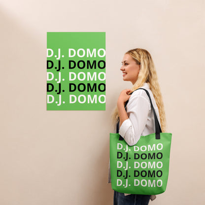 D.J. Domo "Classic" Tote Bag Light Green/Black/White