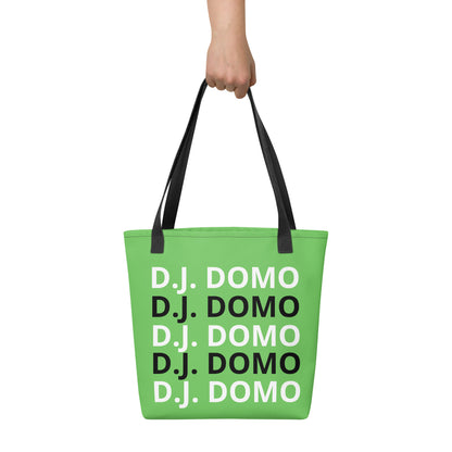 D.J. Domo "Classic" Tote Bag Light Green/Black/White