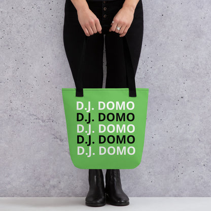 D.J. Domo "Classic" Tote Bag Light Green/Black/White