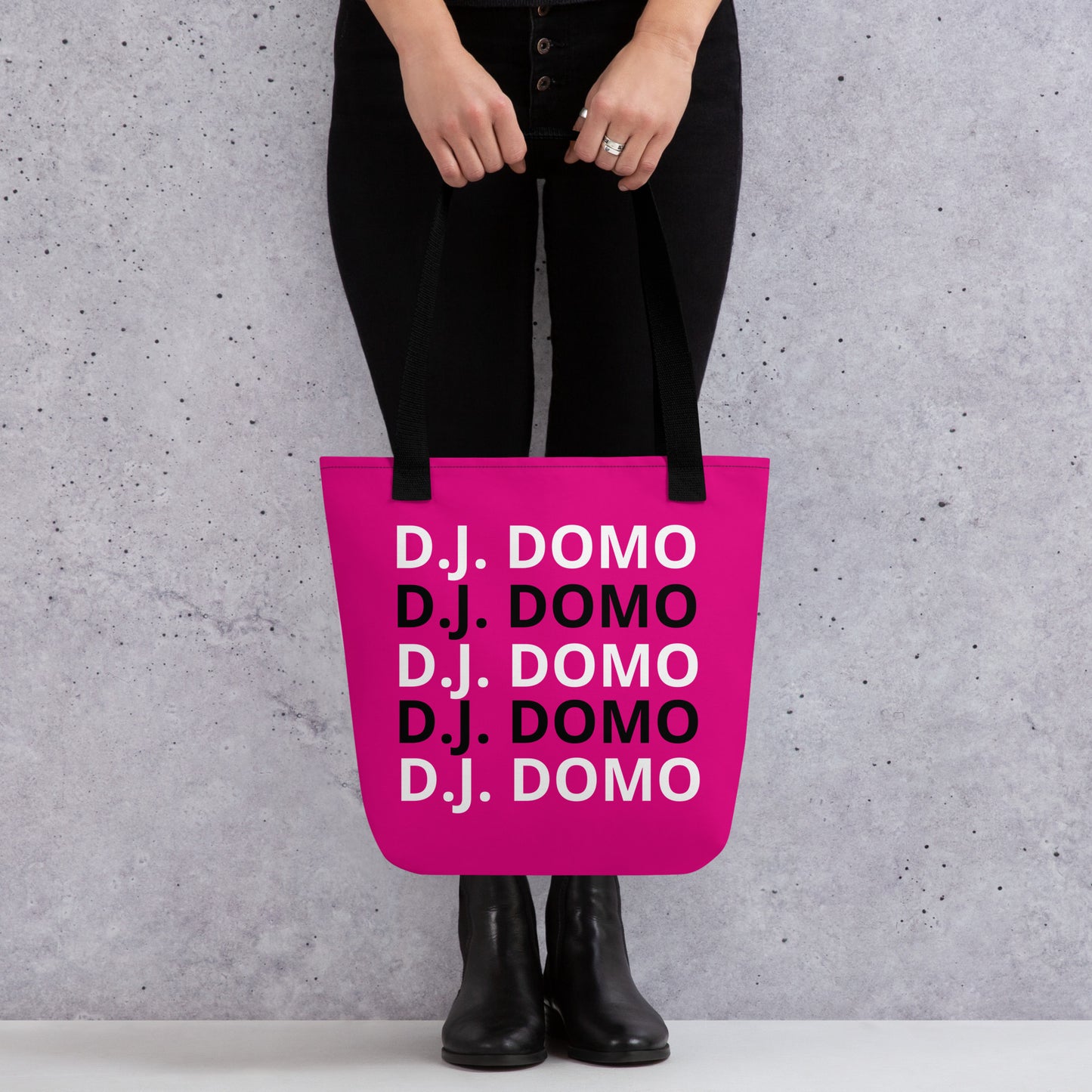 D.J. Domo "Classic" Tote Bag Pink/Black/White