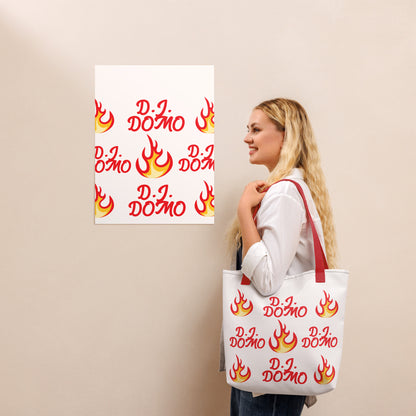 D.J. Domo "Hot Fire" Tote Bag Gold or Red Straps