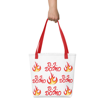 D.J. Domo "Hot Fire" Tote Bag Gold or Red Straps