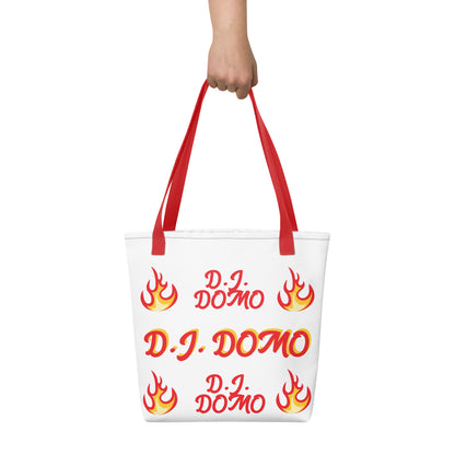 D.J. Domo "Hot Fire Bag 2" Tote Bag Gold or Red Straps