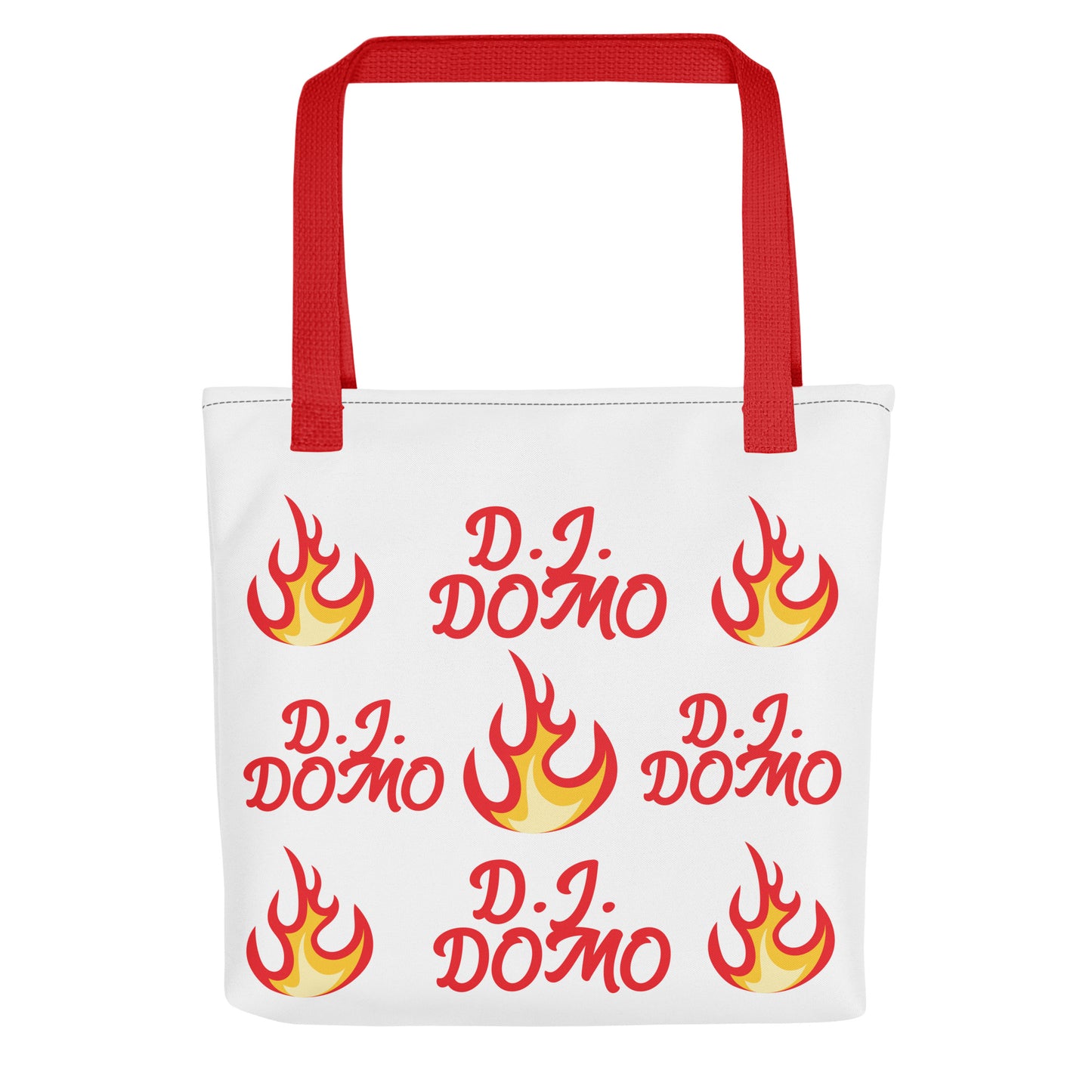 D.J. Domo "Hot Fire" Tote Bag Gold or Red Straps