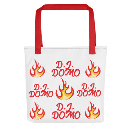 D.J. Domo "Hot Fire" Tote Bag Gold or Red Straps