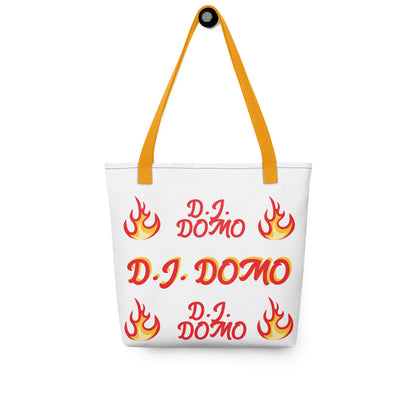 D.J. Domo "Hot Fire Bag 2" Tote Bag Gold or Red Straps