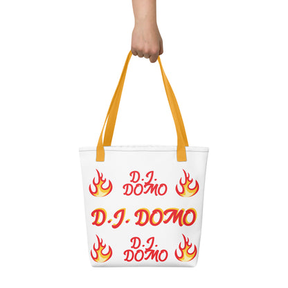 D.J. Domo "Hot Fire Bag 2" Tote Bag Gold or Red Straps