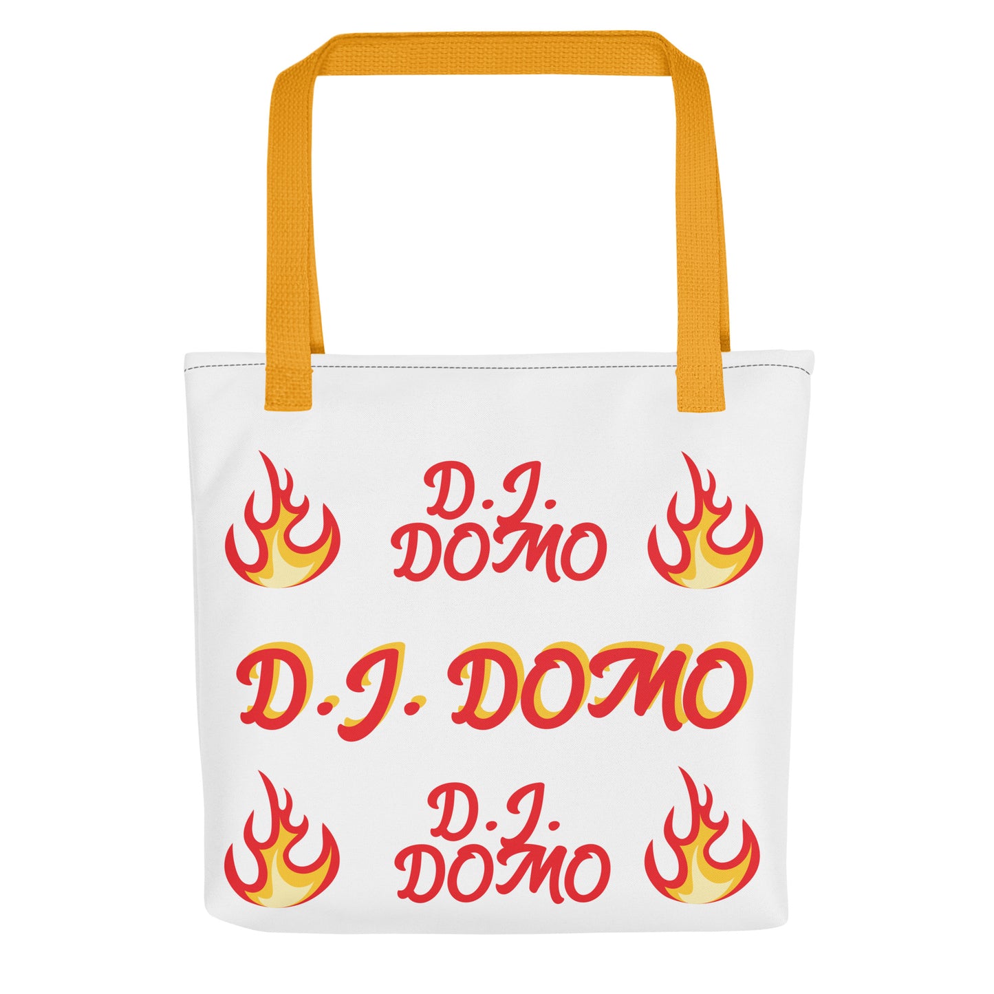 D.J. Domo "Hot Fire Bag 2" Tote Bag Gold or Red Straps