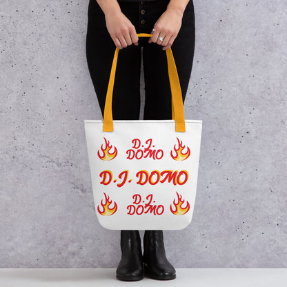 D.J. Domo "Hot Fire Bag 2" Tote Bag Gold or Red Straps