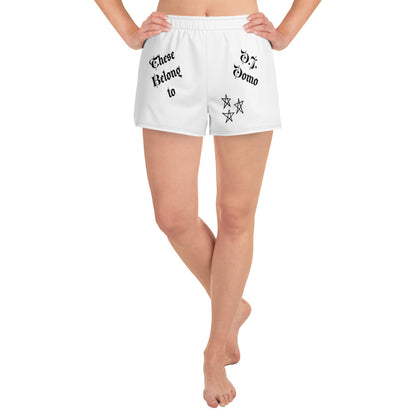 D.J. Domo "These Belong To" Unisex Athletic Shorts White/Black