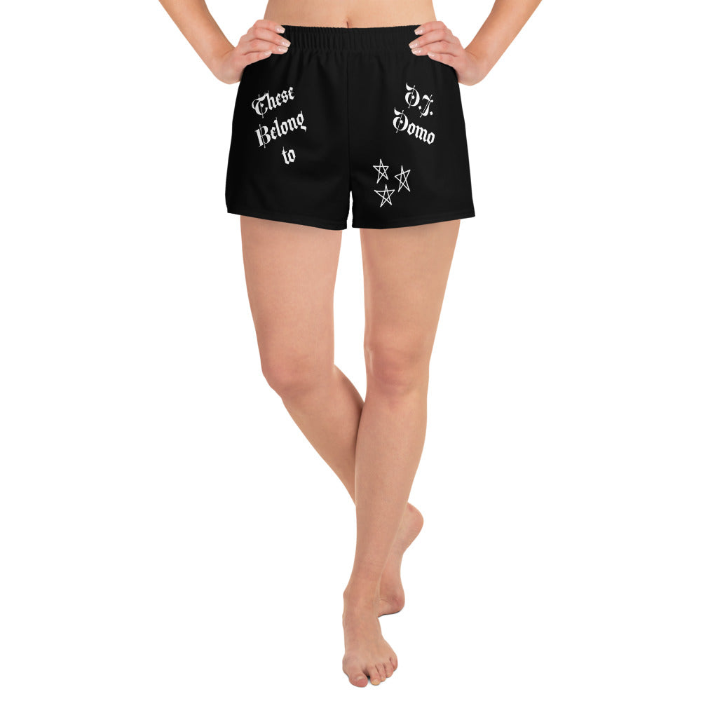 D.J. Domo "These Belong To" Unisex Athletic Shorts Black/White