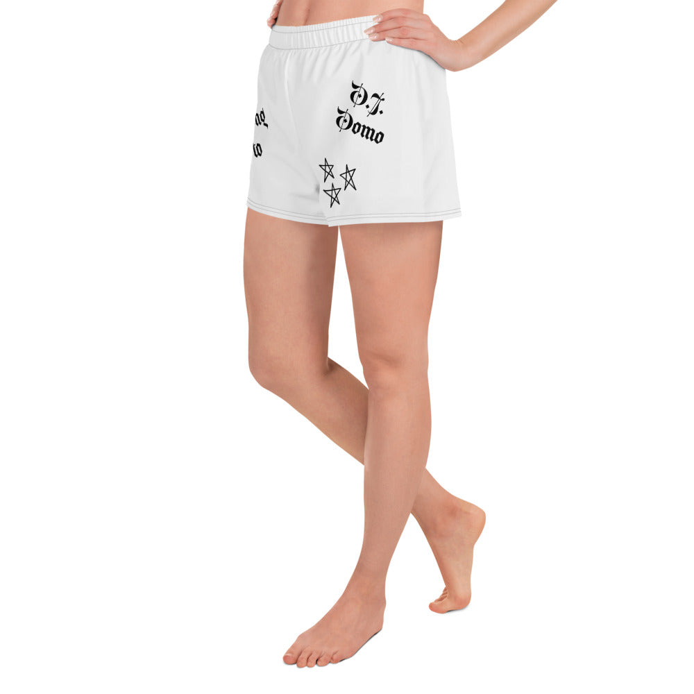 D.J. Domo "These Belong To" Unisex Athletic Shorts White/Black