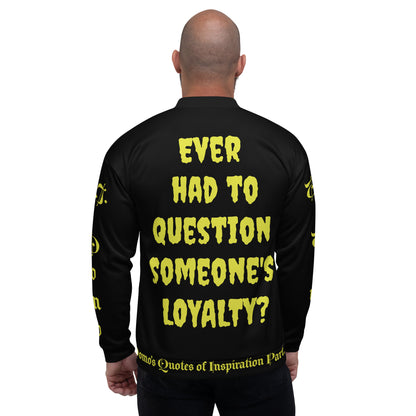 D.J. Domo "LOYAL" Unisex Bomber Jacket Black/Gold