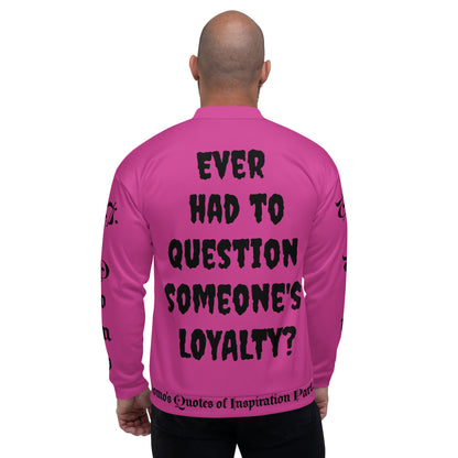 D.J. Domo "LOYAL" Unisex Bomber Jacket Pink/Black