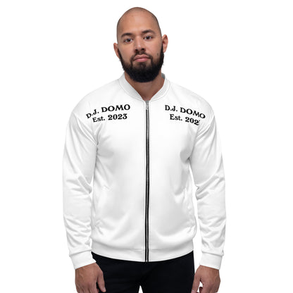 D.J. Domo "Regretted" Unisex Bomber Jacket White/Black