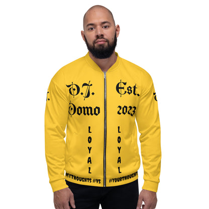 D.J. Domo "LOYAL" Unisex Bomber Jacket Gold/Black