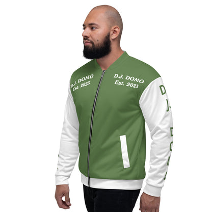 D.J. Domo "Regretted" Unisex Bomber Jacket Light Green/White