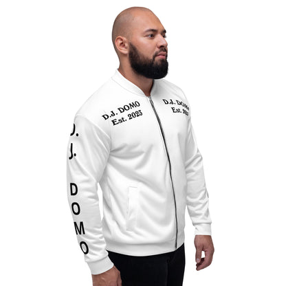 D.J. Domo "Regretted" Unisex Bomber Jacket White/Black