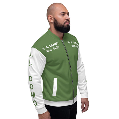 D.J. Domo "Regretted" Unisex Bomber Jacket Light Green/White