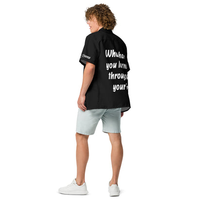 D.J. Domo "What Have You Learned" Unisex Button Shirt Black/White