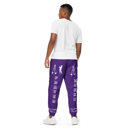 D.J. Domo "Prayer" Unisex Track Pants Purple/White