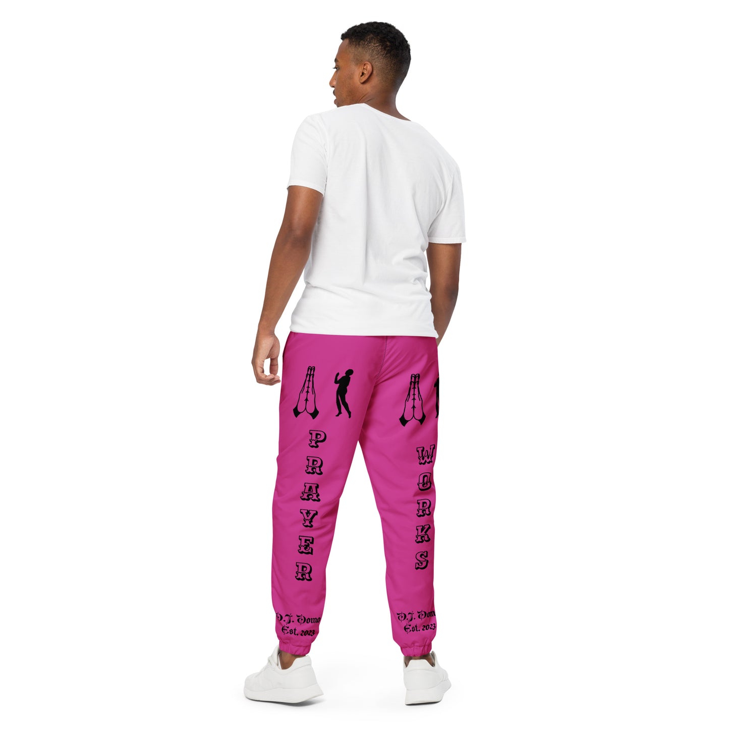 D.J. Domo "Prayer" Unisex Track Pants Pink/Black