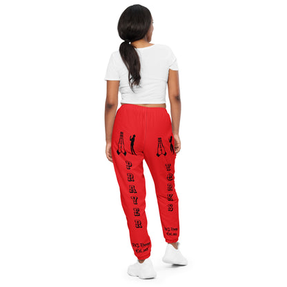 D.J. Domo "Prayer" Unisex Track Pants Red/Black