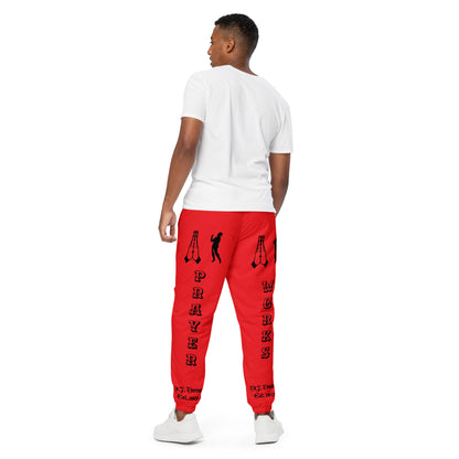 D.J. Domo "Prayer" Unisex Track Pants Red/Black