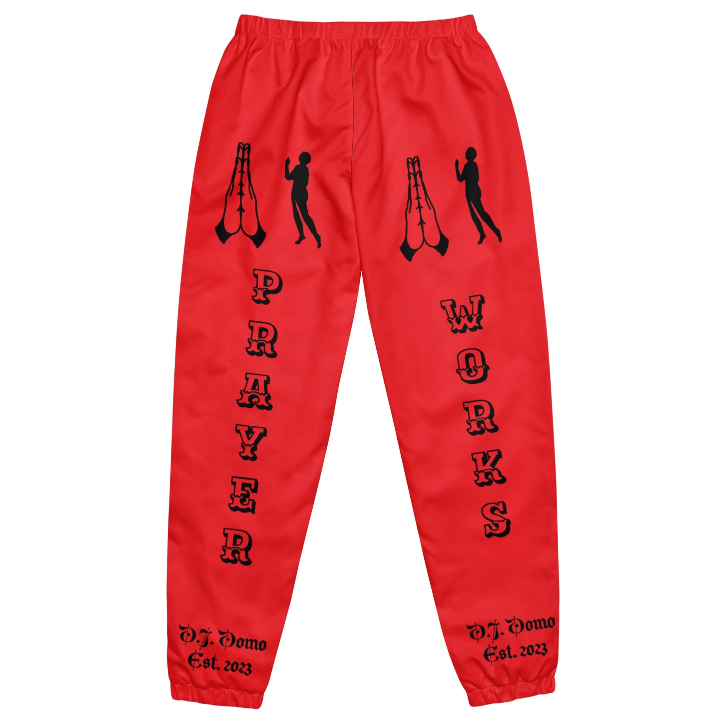 D.J. Domo "Prayer" Unisex Track Pants Red/Black