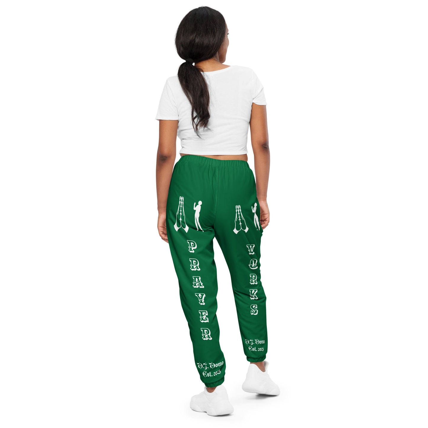 D.J. Domo "Prayer" Unisex Track Pants Green/White