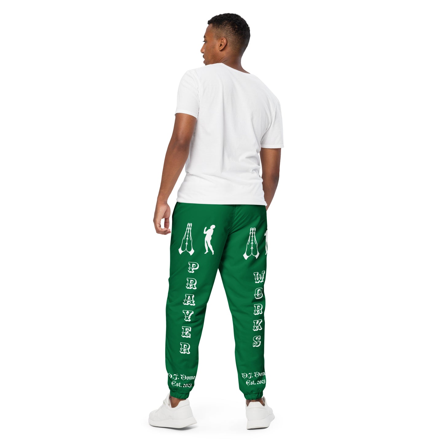 D.J. Domo "Prayer" Unisex Track Pants Green/White