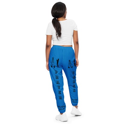 D.J. Domo "Prayer" Unisex Track Pants Light Blue/Black