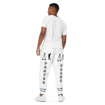 D.J. Domo "Prayer" Unisex Track Pants White/Black