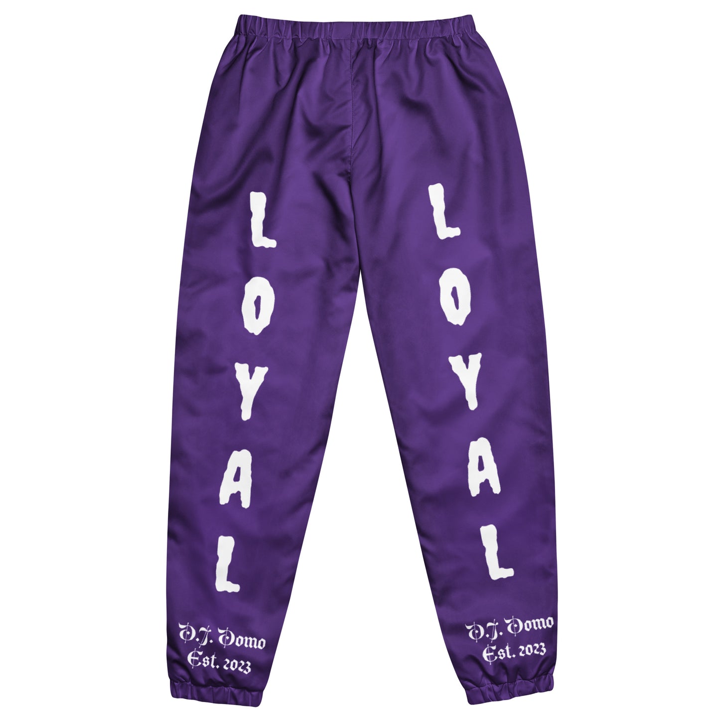 D.J. Domo "LOYAL" Unisex Track Pants Purple/White