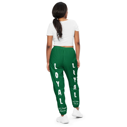 D.J. Domo "LOYAL" Unisex Track Pants Green/White